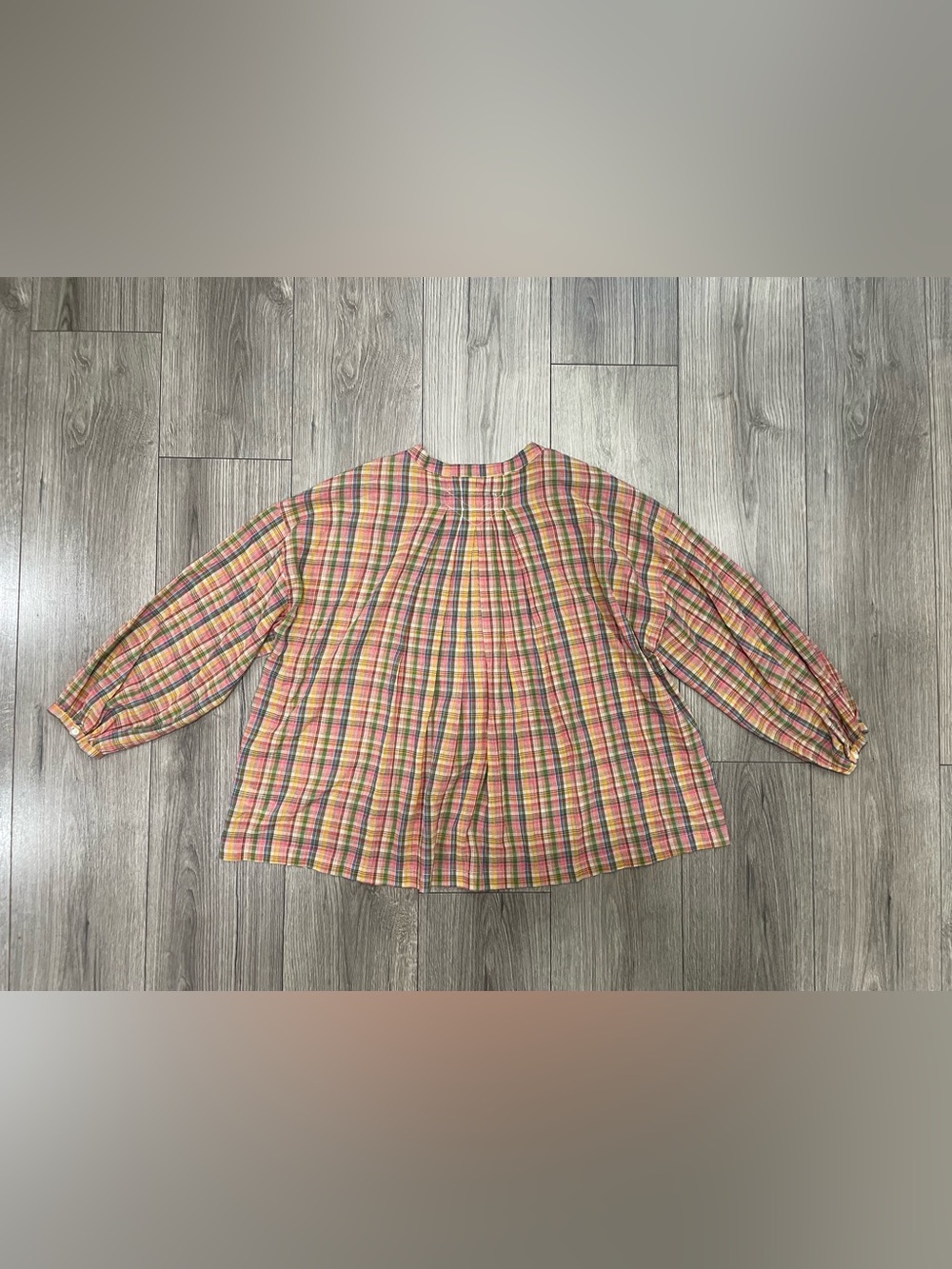 The Great Button-Up Plaid Shirt Women's Blouse Colorful 100% Cotton Size 2 - Picture 9 of 10